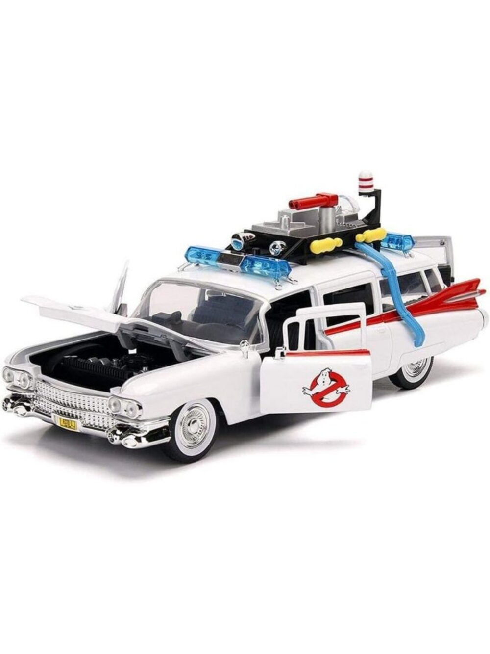 Ghostbusters ECTO-1 White 1:24 Scale Diecast Model Car - Collectible Toy Vehicle